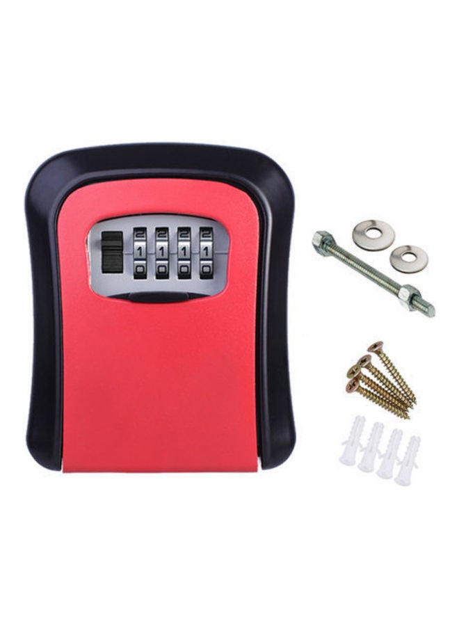 NIBEMINENT 4-Digit Combination Password Outdoor Key Safe Holder Red - Image 2