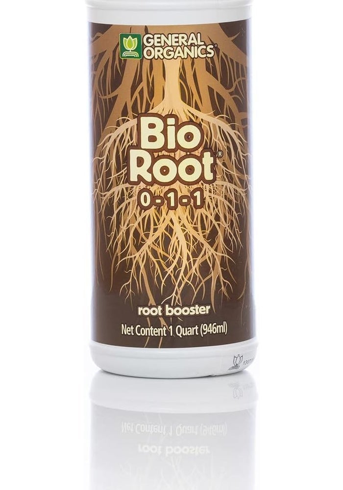 General Hydroponics General Organics BioRoot 0-1-1 Root Booster - 1 Quart Liquid Plant Growth Supplement - Image 1
