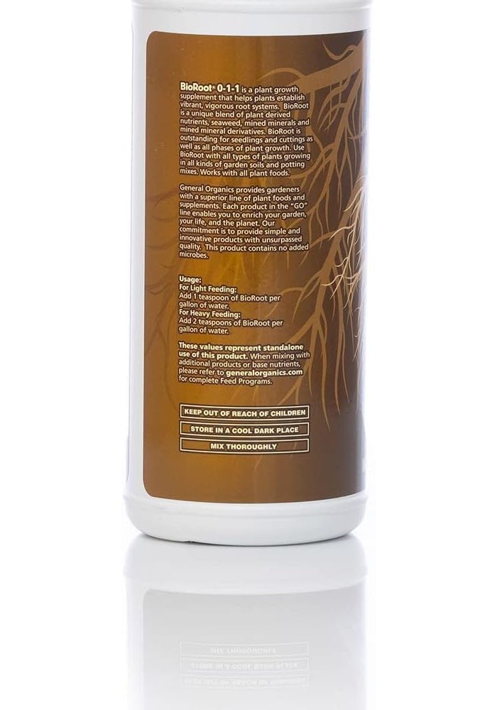 General Hydroponics General Organics BioRoot 0-1-1 Root Booster - 1 Quart Liquid Plant Growth Supplement - Image 3