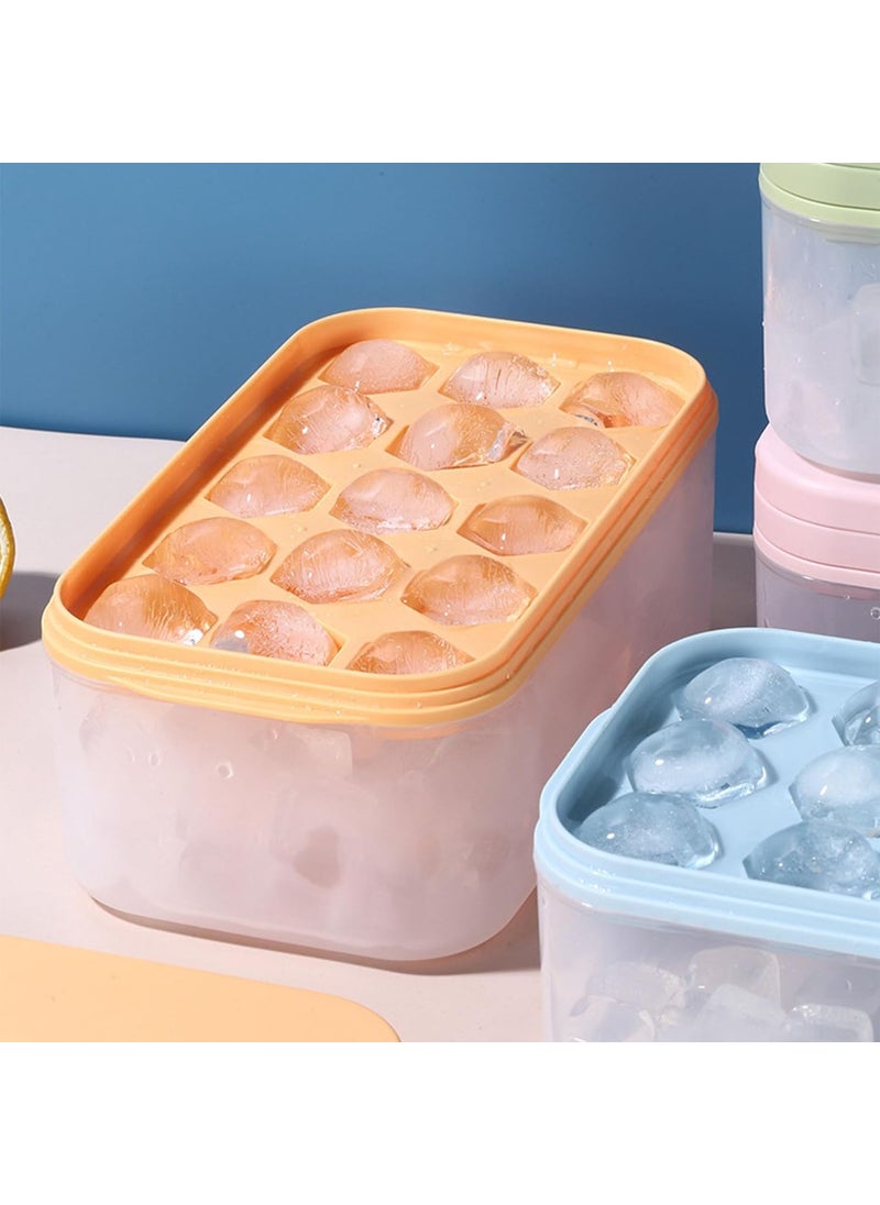 PLUMAZE - PLUMAZE Thin Ice Tray with Lid 2 Pack Easy Release Reusable Ice Cube Mold for Freezer Ideal for Sports and Chilling Drinks Keep Your Beverages Cool with Precision Ice Cubes Pink Blue - Image 1