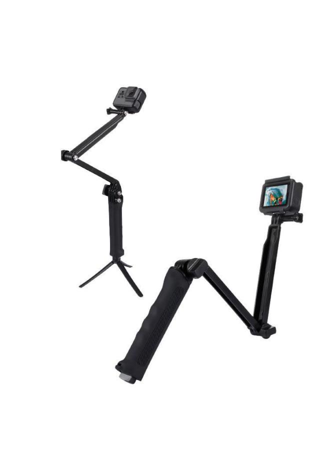 Dajiang Action Folding Three-way Adjustment Arm Three-way Selfie Stick GoPro Sports Camera Bracket 3-way-Color:Three-fold Selfie Stick  - Image 3