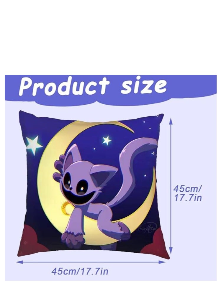 XiuWoo Smiling Critters Throw Pillow Covers,Case Cover Square Cushion Cover,Smiling Critters Cartoon peripheral,Animal Cushion Covers Pillow Case Cover for Sofa Car Bedroom Home Decor - Image 4