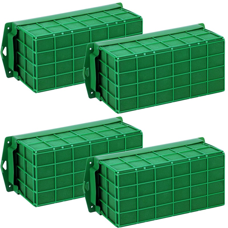 حاويات زهور مربعة من هاهود 4 عبوات مع رغوة زهور لزينة الزهور الطازجة في المنزل 118 x 43 x 31 بوصة