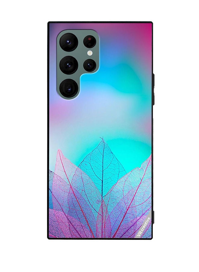 VR CREATIVE غطاء واقي لهاتف سامسونج جالاكسي S22 ألترا 5G بتصميم زهور متعدد الألوان - Image 1