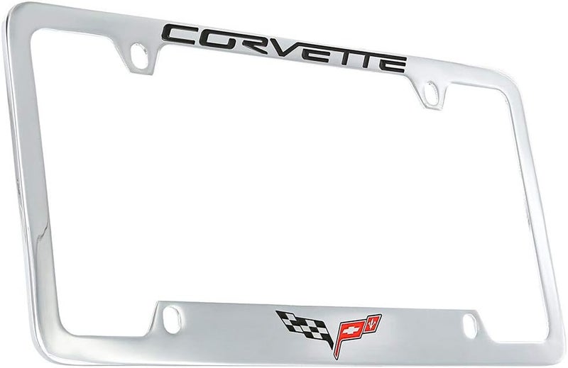 Chevrolet Corvette C6 Chrome License Plate Frame - Image 1
