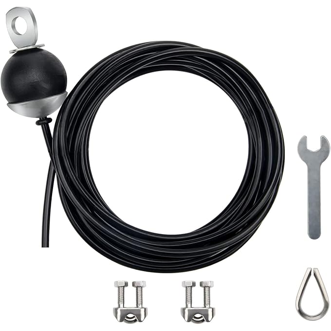 AIKESIWAY Adjustable Fitness Pulley Cable,Replacement Cable Machine Accessories,Cable Pulley Attachments For Gym -Thick 5Mm(0.2Inch) Heavy Duty Steel Wire Rope For Home Gym Cable - Image 4