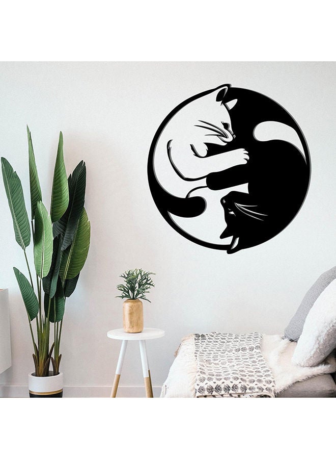 Yin Yang Cat Wall Art - Image 1