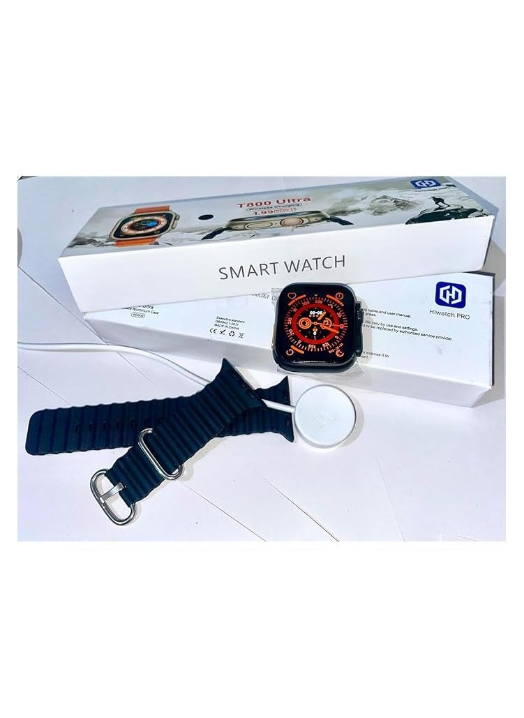 Generic T800 Ultra Smart Watch for Men & Women - Fitness Activity, Heart Rate, Step Counter & Trackers - Waterproof 1.99 infinite Display, Bluetooth with Android & iOS Compatible  - Image 2