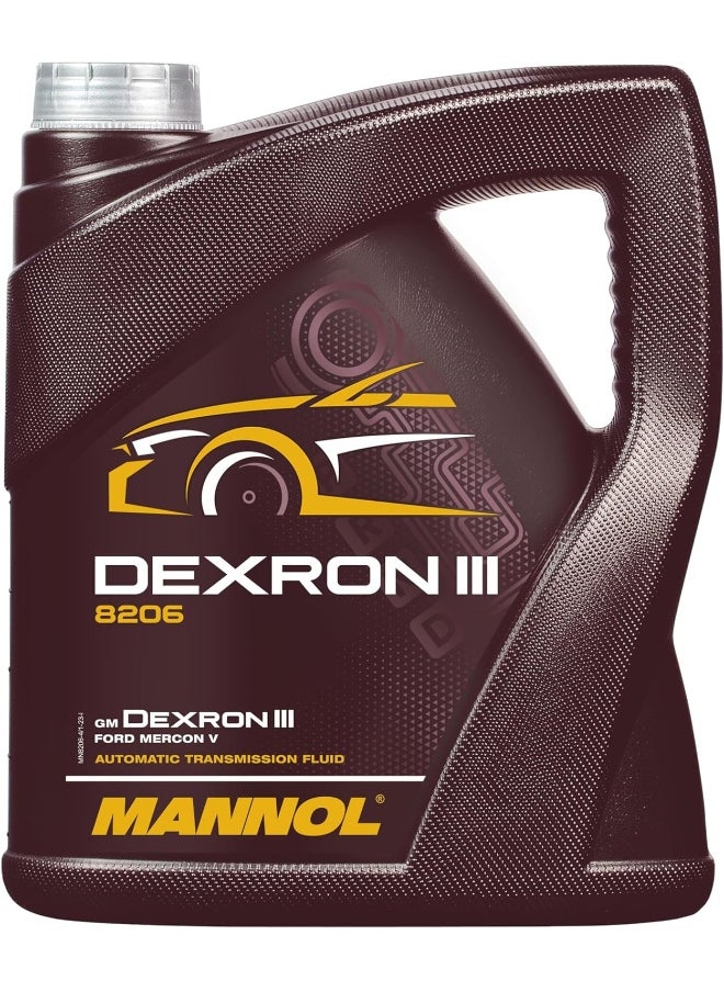 MANNOL MANNOL 8206 - O.E.M Dexron III 3 Gear Oil Automatic Transmission Fluid ATF Oil Power Steering Automatic Cars Gear Boxes- 4L German Oil  - Image 1