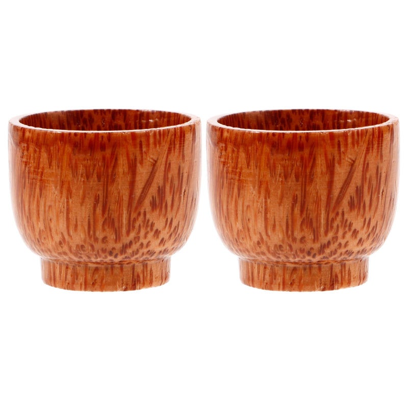 Japanese Style Small Wooden Wine Mug Beverage Cup Coconut Tea Drinking Mug For Outdoor Travel Office - Image 2