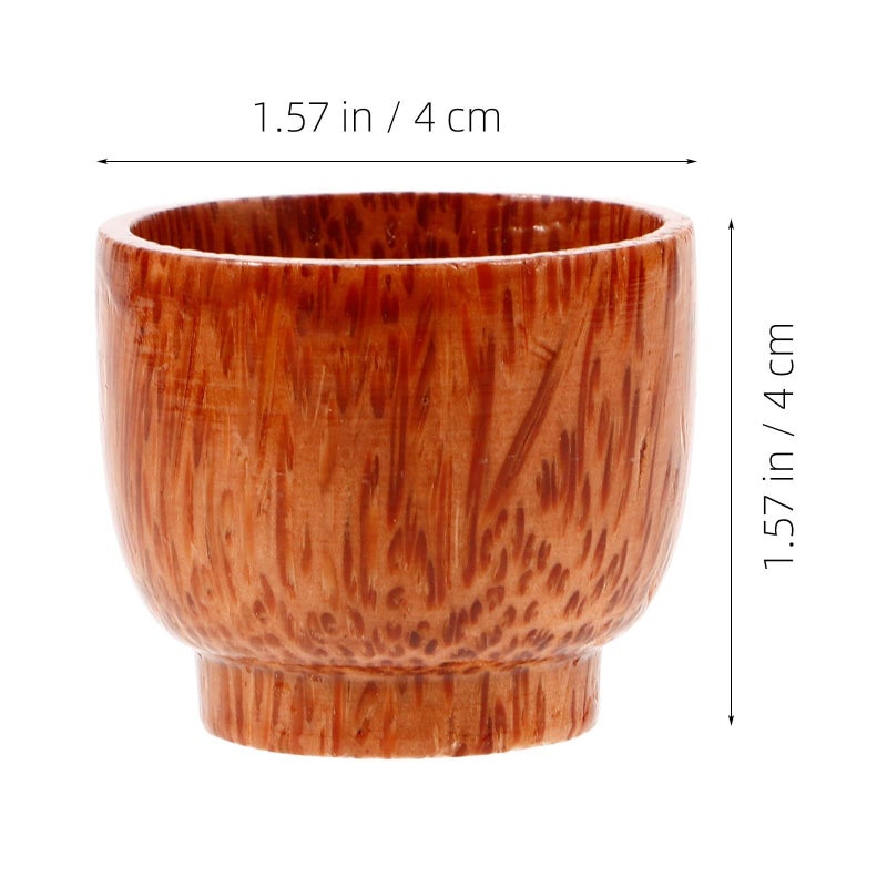 Japanese Style Small Wooden Wine Mug Beverage Cup Coconut Tea Drinking Mug For Outdoor Travel Office - Image 3