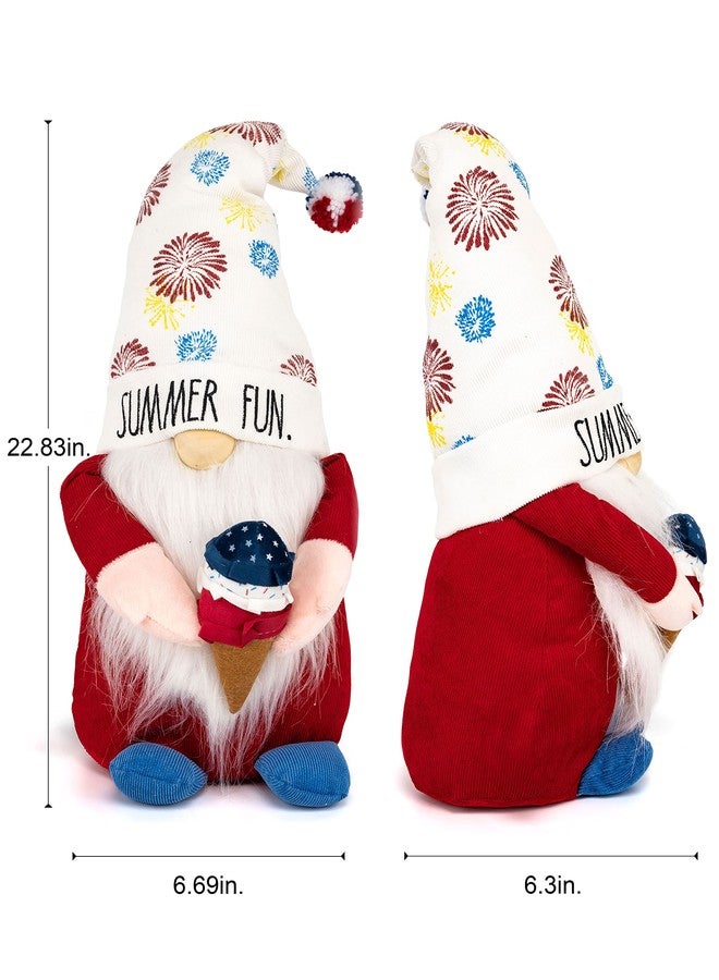 Rae Dunn Fourth of July Gnome - July 4th & Memorial Day Decor - Patriotic Farmhouse Kitchen Gnome - Stuffed Plush Shelf Figurine - Ideal Gifting Choice - Image 2