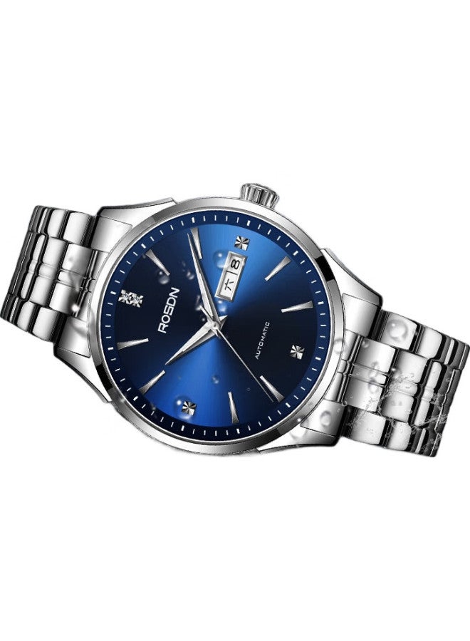 Rosdn Craftsmanship Series Fully Automatic Mechanical Watch For Men, Luminous Date Display, Water-Resistant, Top Ten Brands, Qixi Festival Gift For Husband - Image 2