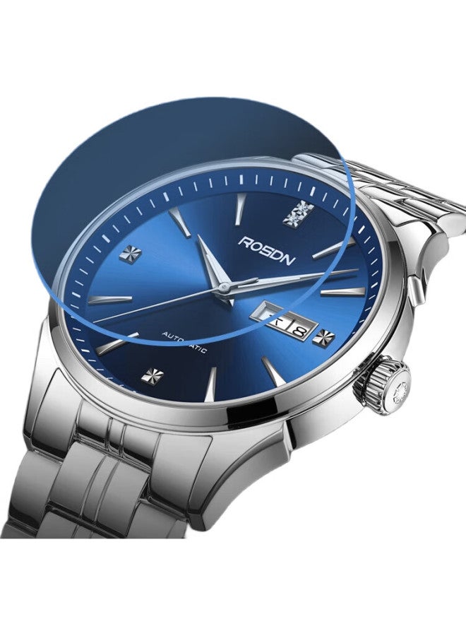 Rosdn Craftsmanship Series Fully Automatic Mechanical Watch For Men, Luminous Date Display, Water-Resistant, Top Ten Brands, Qixi Festival Gift For Husband - Image 3