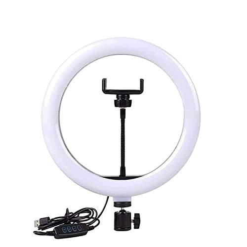 Dyazo 10 Inch LED Ring Light with 3 Level Brightness Dimmable Lighting for Vlogging, You Tube Video, Photo Shoot Live Streaming & Makeup Compatible with All Smart Phones & Cameras - Image 1