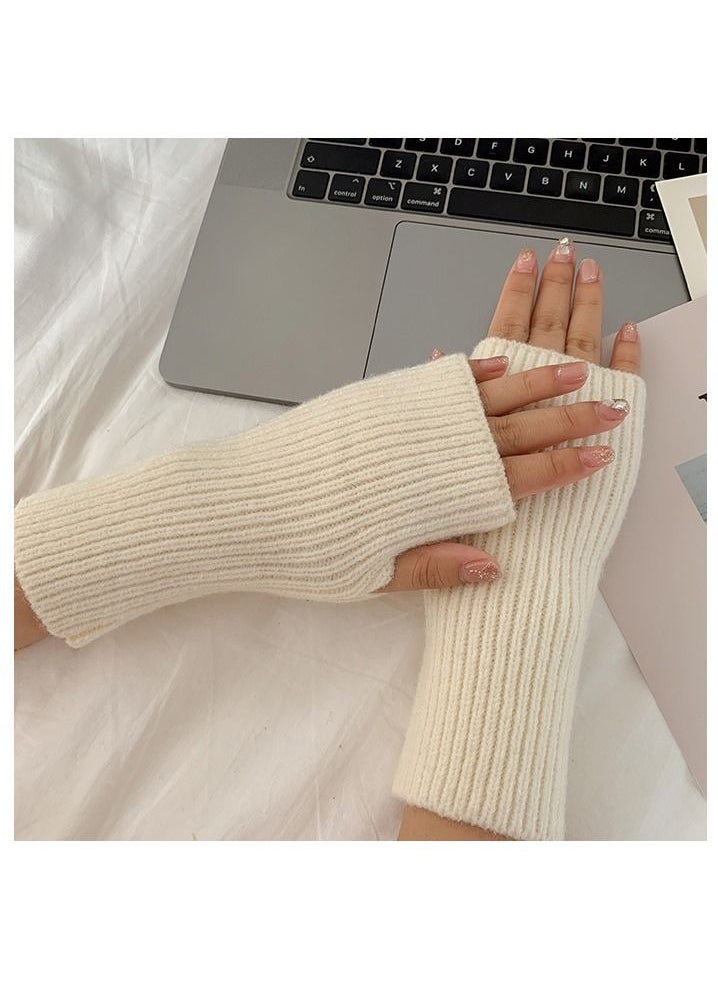 Loquat Fingerless Cotton Polyester Gloves Sleeves 