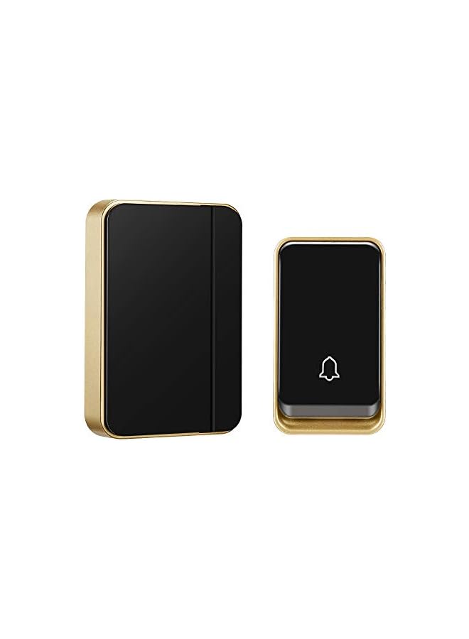 promass 『No Battery Required』 Wireless Doorbell,Waterproof Door Chime Kit with 1 Press Self-Powered Transmitter & 1 Plug-in Receiver,51 Chimes,4 Volume Levels,No Battery Required,Black - Image 2