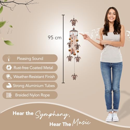 Ekhasa Nostrae by Ekhasa Positive Energy Aluminium Wind Chimes for Home, Balcony, Outdoor, Garden Decoration | Windchimes for Vastu, Feng Shui, Serene Music & Positive Vibes | Deep Tone Windchime for Gift - Image 3