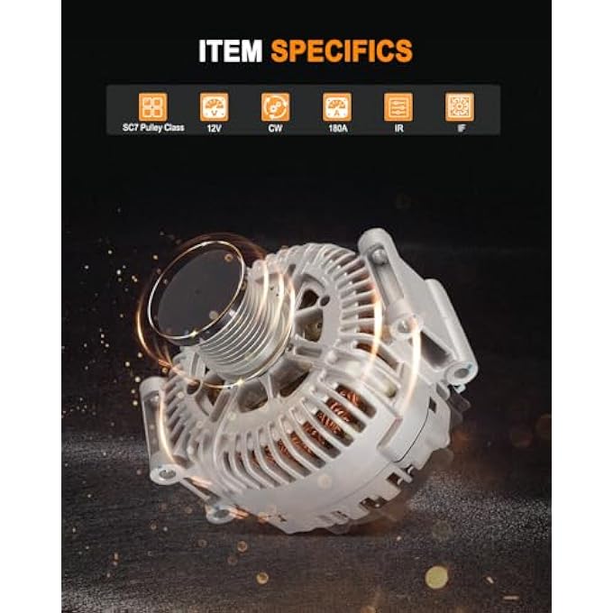 ASAPE 11947 High Output Replacement New Alternator Fit for 2007-2009 for Mercedes-Benz E320 3.0L 2009 for Mercedes-Benz ML320 3.0L 2008-2009 for Mercedes-Benz R320 3.0L - Image 2