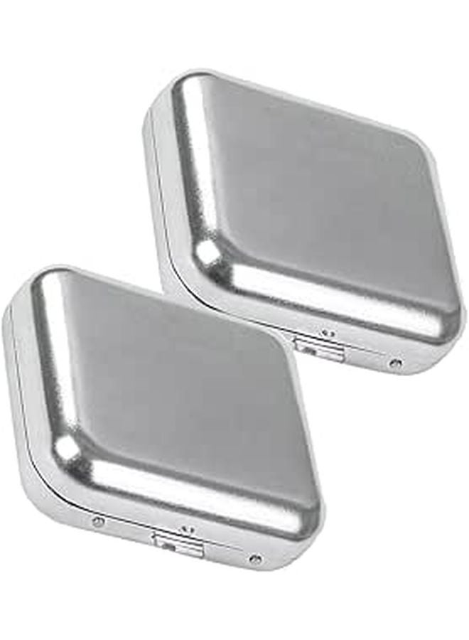Portable Stainless Steel Mini Ashtray with Lid Windproof Pocket Travel Car Outdoor Use - Image 1