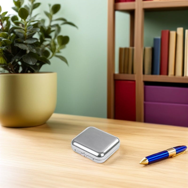 Portable Stainless Steel Mini Ashtray with Lid Windproof Pocket Travel Car Outdoor Use - Image 5