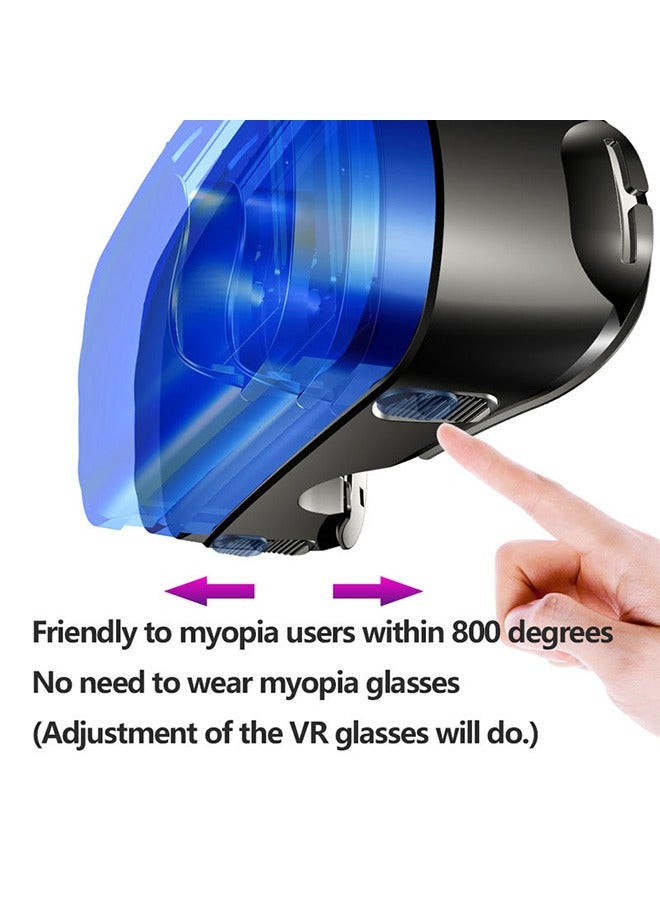 VR Glasses 3D Virtual Reality Headset 3K HD Image Quality Anti Blue Light VR Headset for Games and Movies VR Headset Compatible with Android Phone - Image 2
