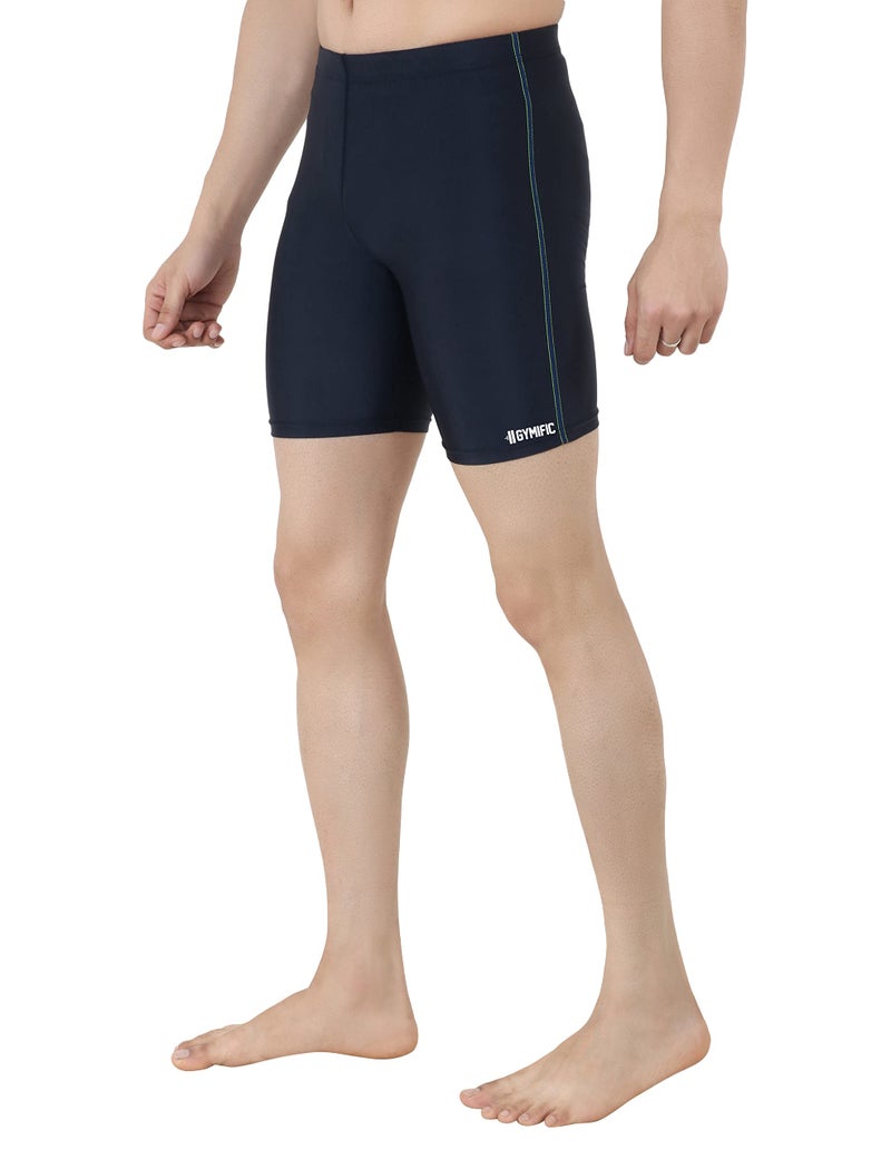 GYMIFIC Gym Compression Men's Skin Tight Shorts with Mobile Pocket for Gym, Running, Cycling, Basketball, Cricket, Yoga, Tennis, Badminton & Many More Sports Shorts Pant for Men (xx-Large, Navy) - Image 3