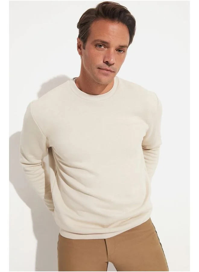 جون June Men Basic Sweatshirt Beige