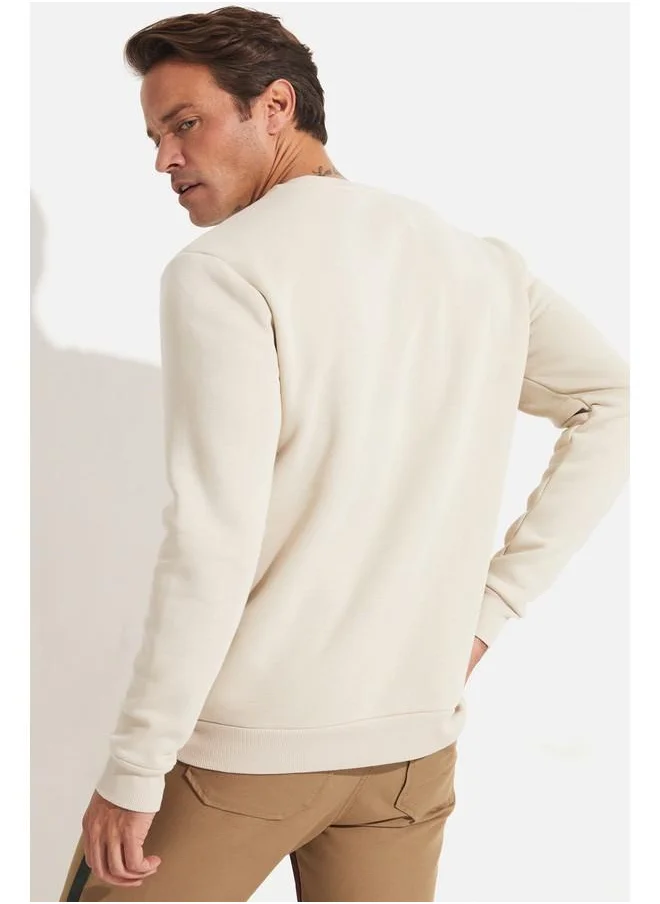 جون June Men Basic Sweatshirt Beige