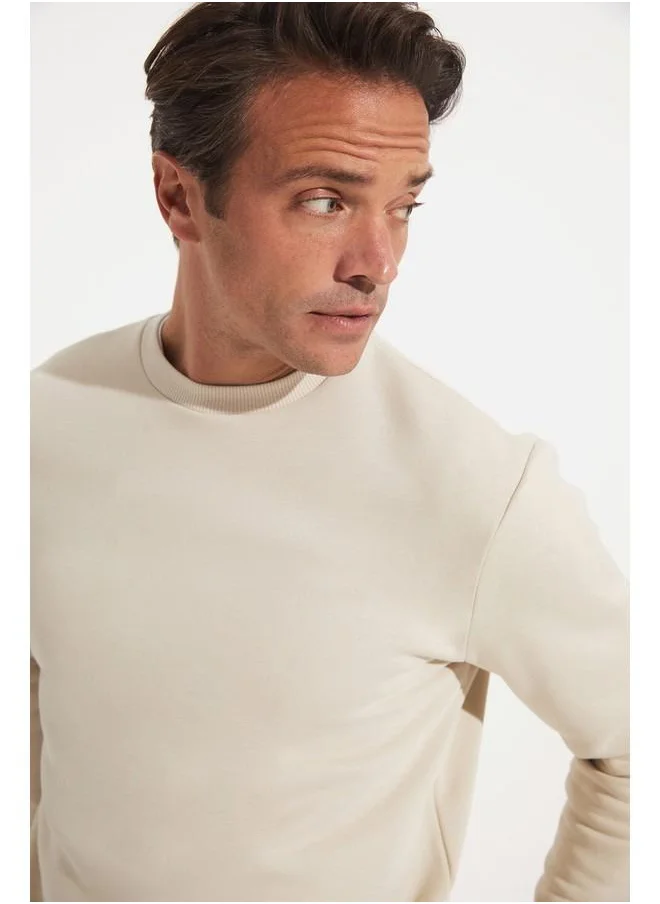 جون June Men Basic Sweatshirt Beige