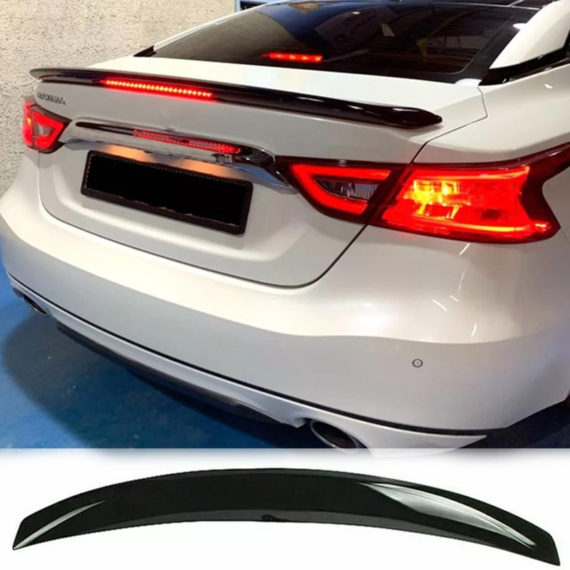 MUTUSAISI Rear Trunk Lip Spoiler Wing Compatible with Nissan Maxima SSVSLSR 2016 2017 2018 2019 2020 2021 2022 Accessories with Red Light