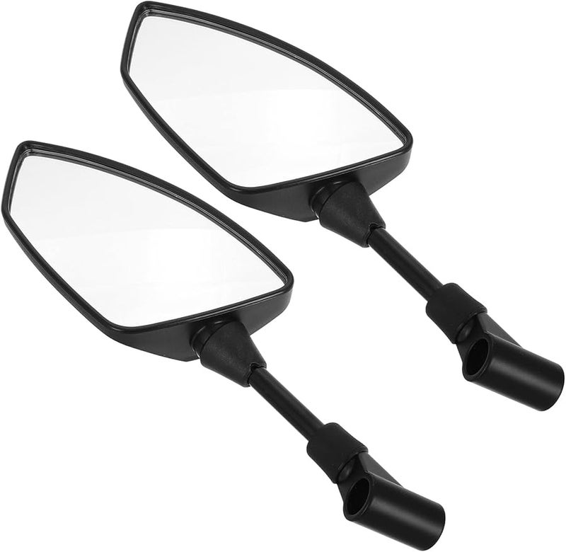 Universal Motorcycle Side Mirrors 2pcs Replacement For Scooter Handlebars Black - Image 1