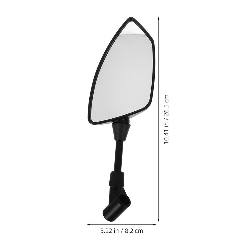Universal Motorcycle Side Mirrors 2pcs Replacement For Scooter Handlebars Black - Image 3
