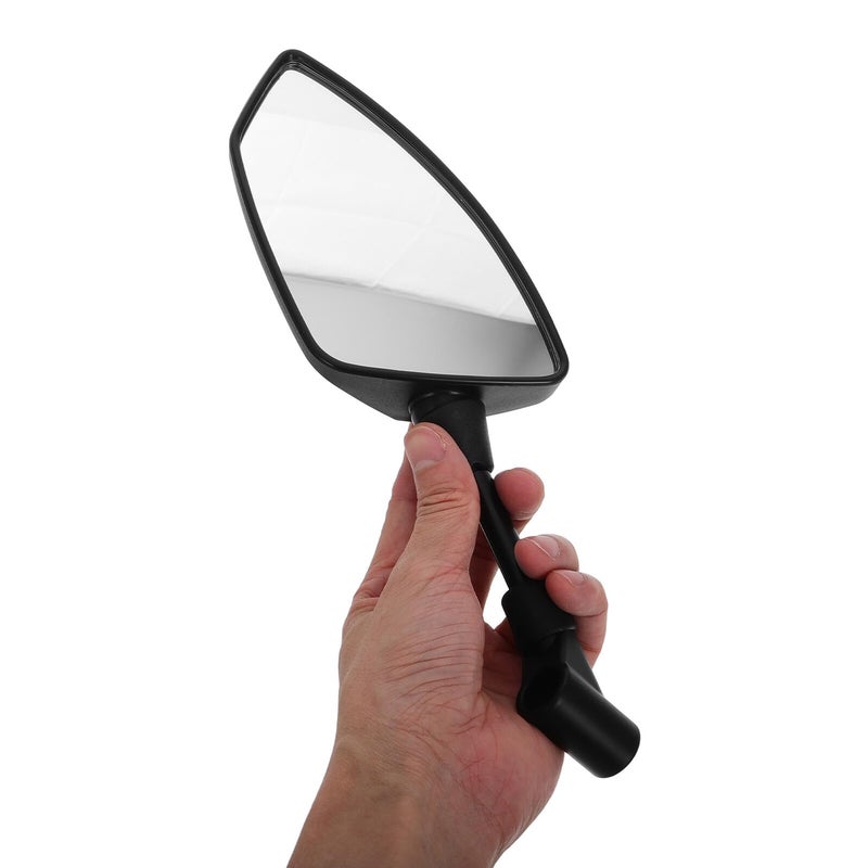 Universal Motorcycle Side Mirrors 2pcs Replacement For Scooter Handlebars Black - Image 4