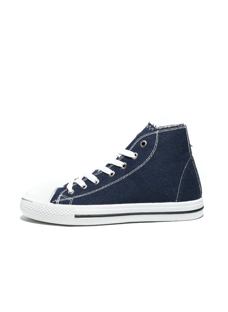 Desert - Basic Lace-Up Knit Flat Sneakers For Women - Image 1