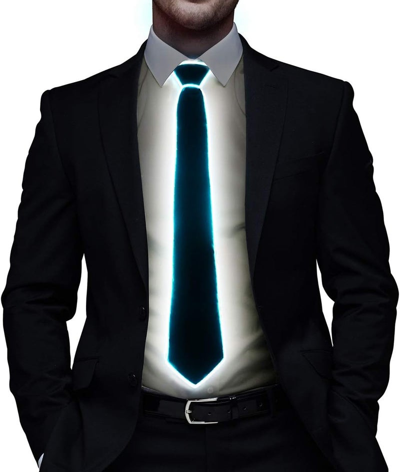 SATUMIKO Led Tie Light Up Fanny Ties Novelty Necktie For Men LED Light Up Ties Costume Accessory - Image 1
