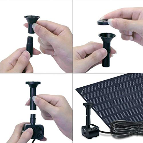 Hovico Solar Fountain - Panel Water Pump for Bird Bath Solar Panel Kit Outdoor Fountain for Outdoor Small Pond, Patio Garden and Fish Tank - Image 4