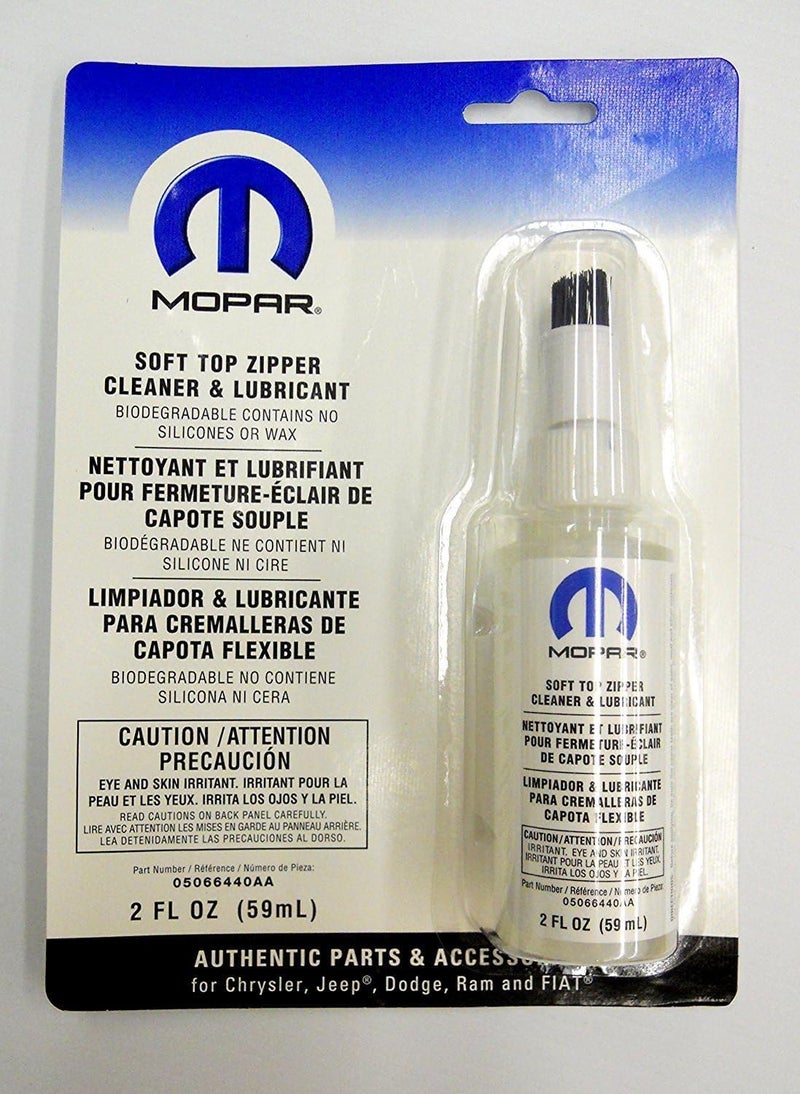Mopar Jeep Wrangler Soft TOP Zipper Cleaner LUBE OEM