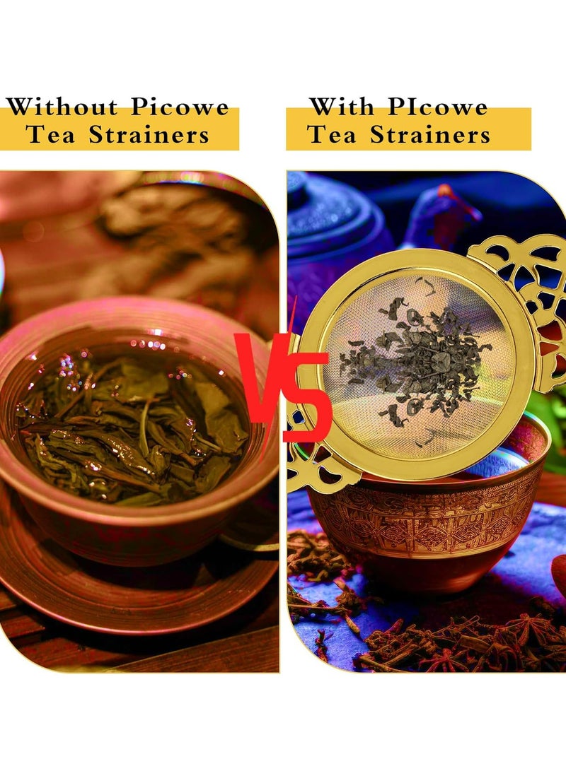 Oasisgalore 2Pcs Tea Strainer with Bowl, Small Fine Mesh Tea Strainers for Loose Tea, - Image 4