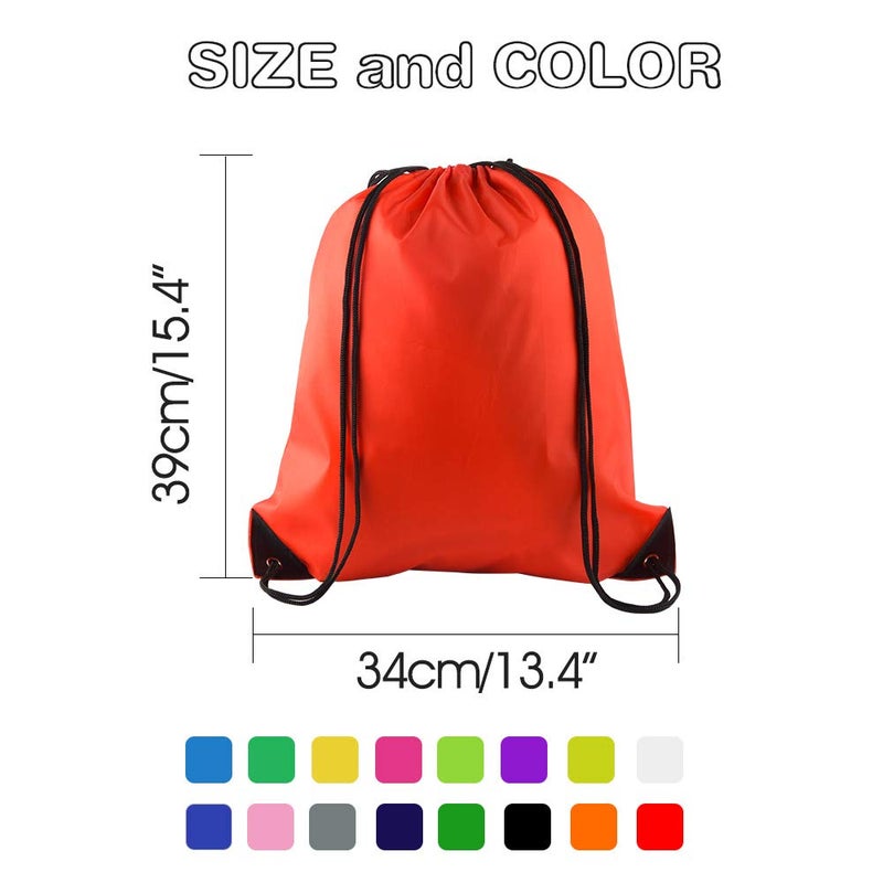 KUUQA 20 Pcs Drawstring Backpack Sport Bags String Bag Sack Cinch Gym Backpack Bulk for School Gym Sport or Travelingï¼ŒColorful - Image 2