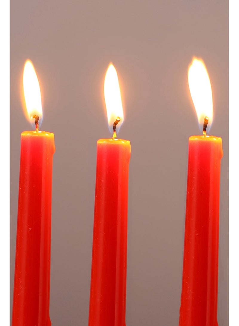10 Inch Red Taper Candles, 4 Packs Unscented Candlesticks for Dinner, Wedding, Valentine’s Day and Home Decoration, Dripless and Smokeless, 8-10 Hours Burn - Image 4