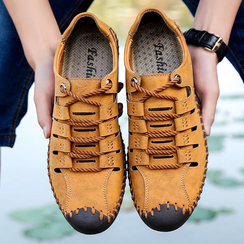 Sandals Men'S Spring New Men'S Hollow Sandals Hole Shoes Breathable Non-Slip Beach Shoes Men'S Large Size 8808 - Image 1