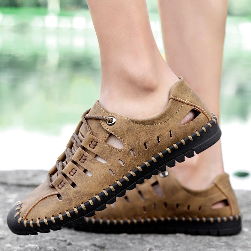 Sandals Men'S Spring New Men'S Hollow Sandals Hole Shoes Breathable Non-Slip Beach Shoes Men'S Large Size 8808 - Image 4