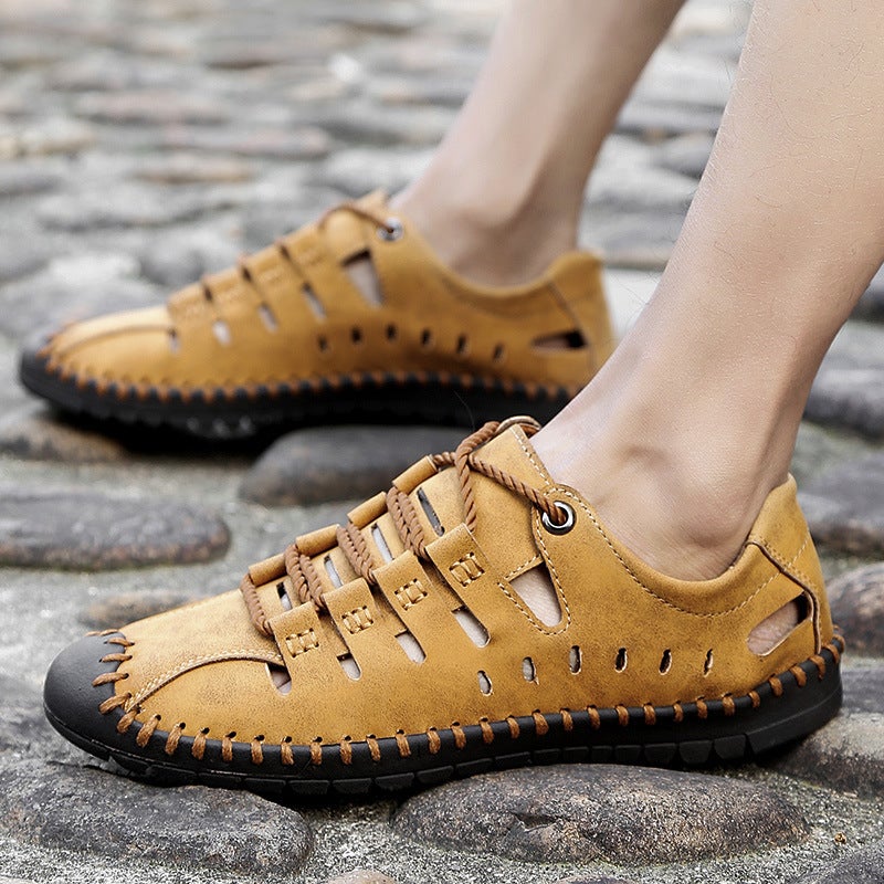 Sandals Men'S Spring New Men'S Hollow Sandals Hole Shoes Breathable Non-Slip Beach Shoes Men'S Large Size 8808 - Image 2