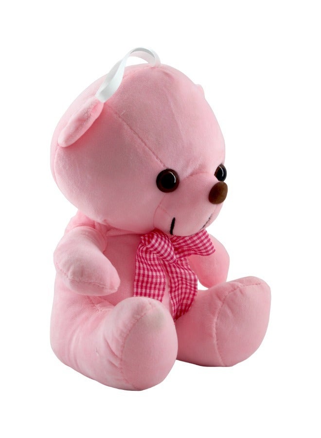 دمية دب ناعمة محشوة وغير سامة باللون الوردي (24 × 19 × 14 سم) - Image 2