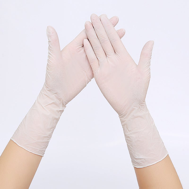 Disposable PVC Gloves Food Safe Transparent Synthetic translucent lengthened and thickened version Synthetic translucent lengthened and thickened version