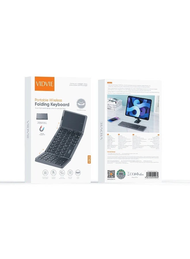 Vidvie Compact and Convenient KB03 Wireless Folding Keyboard for Mobile Productivity - Image 4