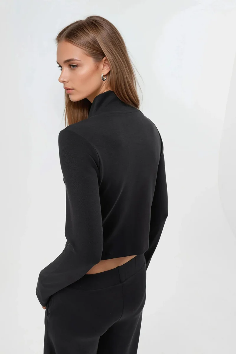 Busem BUSEM Fitted Knitted Jacket with Zipper Closure