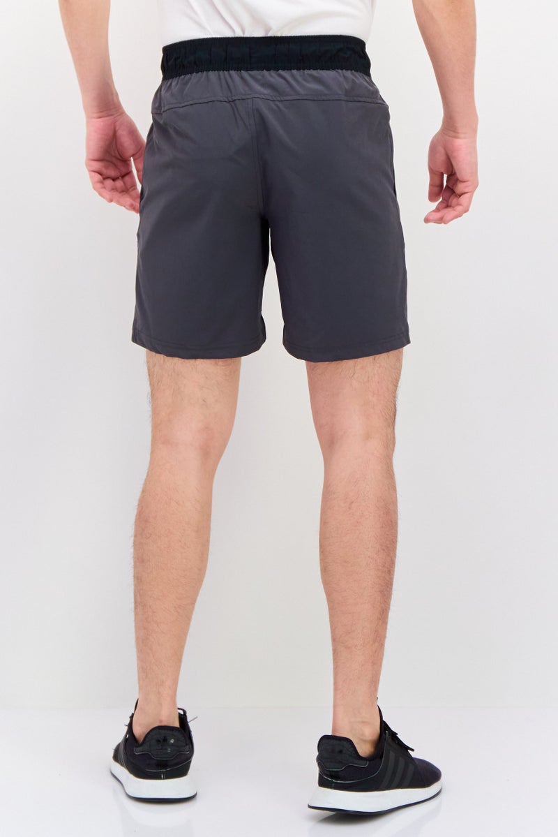 Legend Men Sportswear Fit 7 Inseam Drawstring Training Shorts, Grey - Image 3