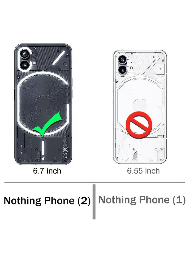 Raxoom (1+2 Pcs) Compatible with Nothing Phone 2 Case & Privacy Screen Protector â€“ Soft TPU Clear Cover, Anti-Scratch, Anti-Peeping, Tempered Glass Film - Image 2